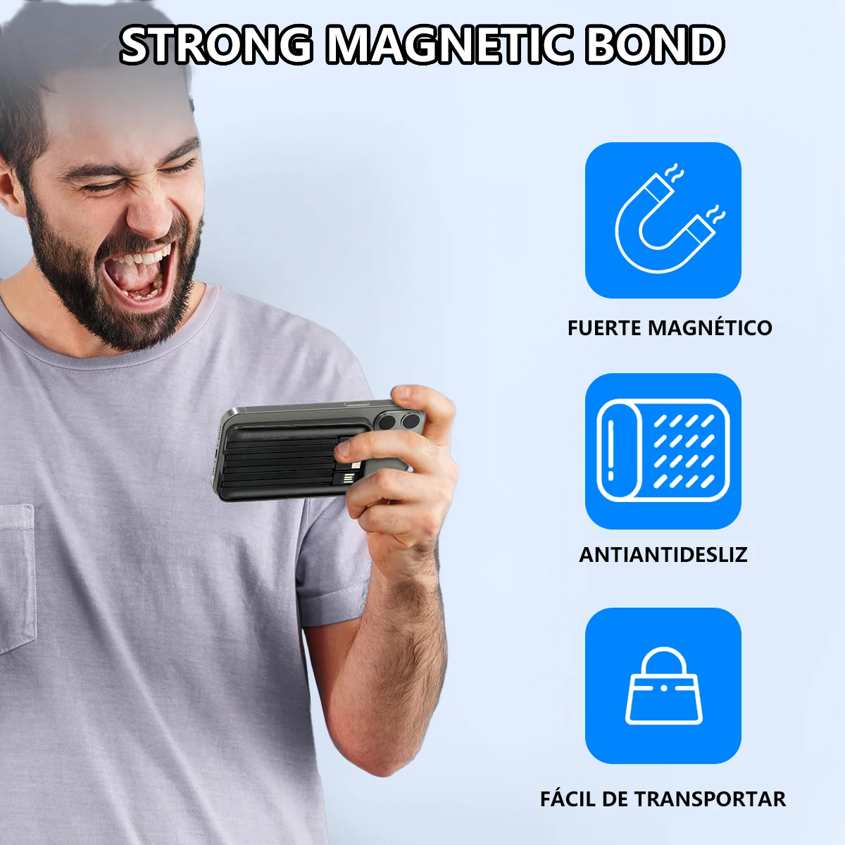 باور بانك لاسلكي مغناطيسي 10000 مللي أمبير في الساعة شحن بطارية خارجية محمولة لهاتف آيفون 16 15 14 13