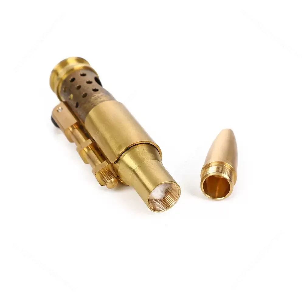 2026 New brass bullet shell fuel lighter, portable grinding wheel ignition lighter, cigarette accessories, men's gift