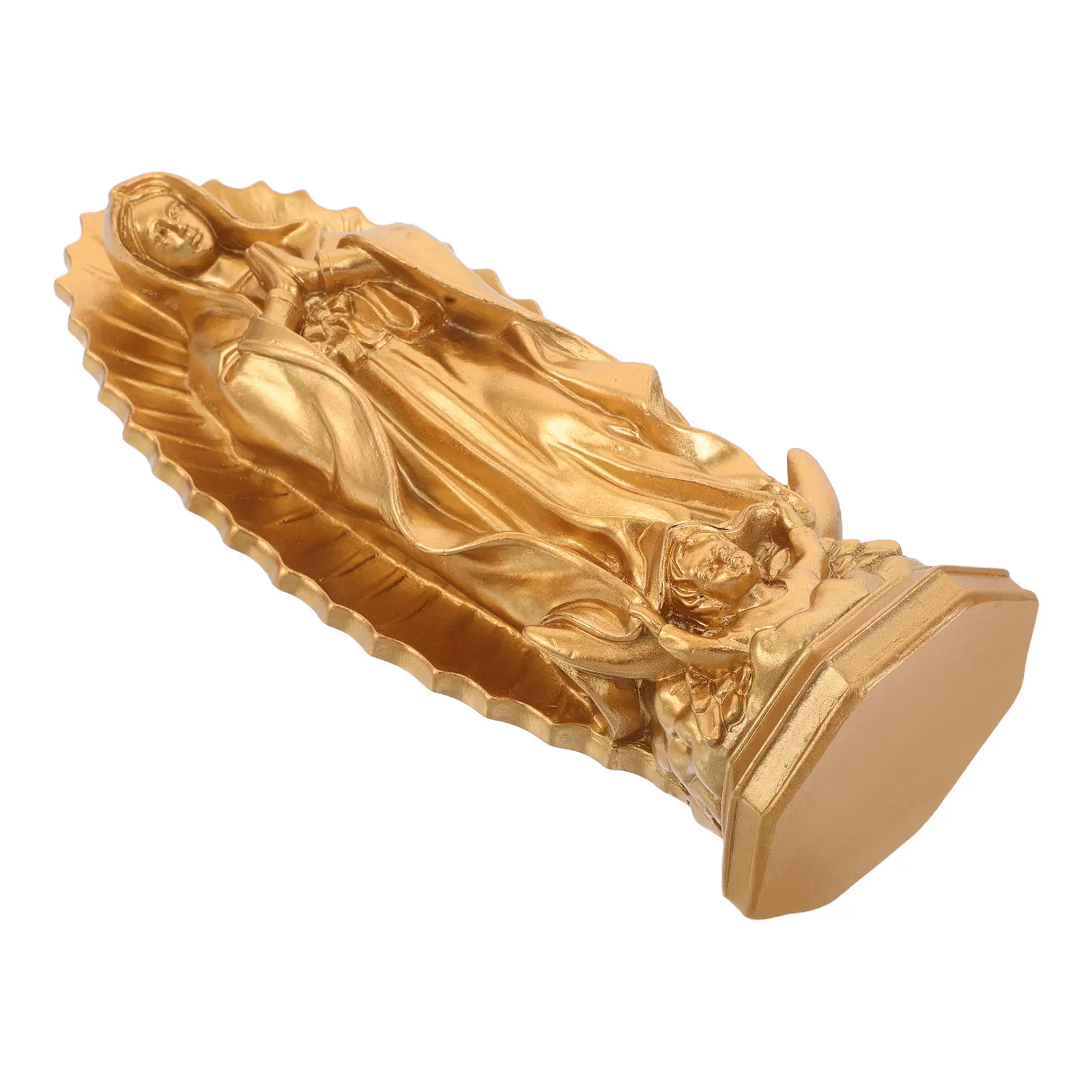 Virgin Mary Resin Statue Catholic Saint Sculpture Blessed Mother Our Lady of Grace Indoor Living Room Church Decor