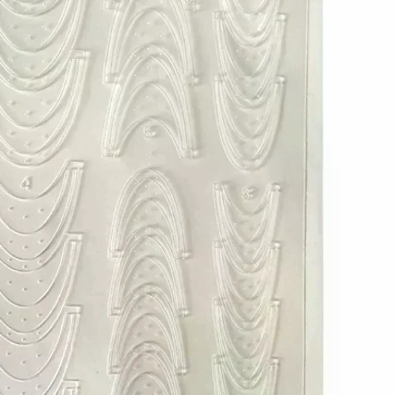 Fully Transparent Hollow French Nail Stickers Spray Painting Stencil French Edges Templates Patting Glue Adhesive Auxiliary Tool