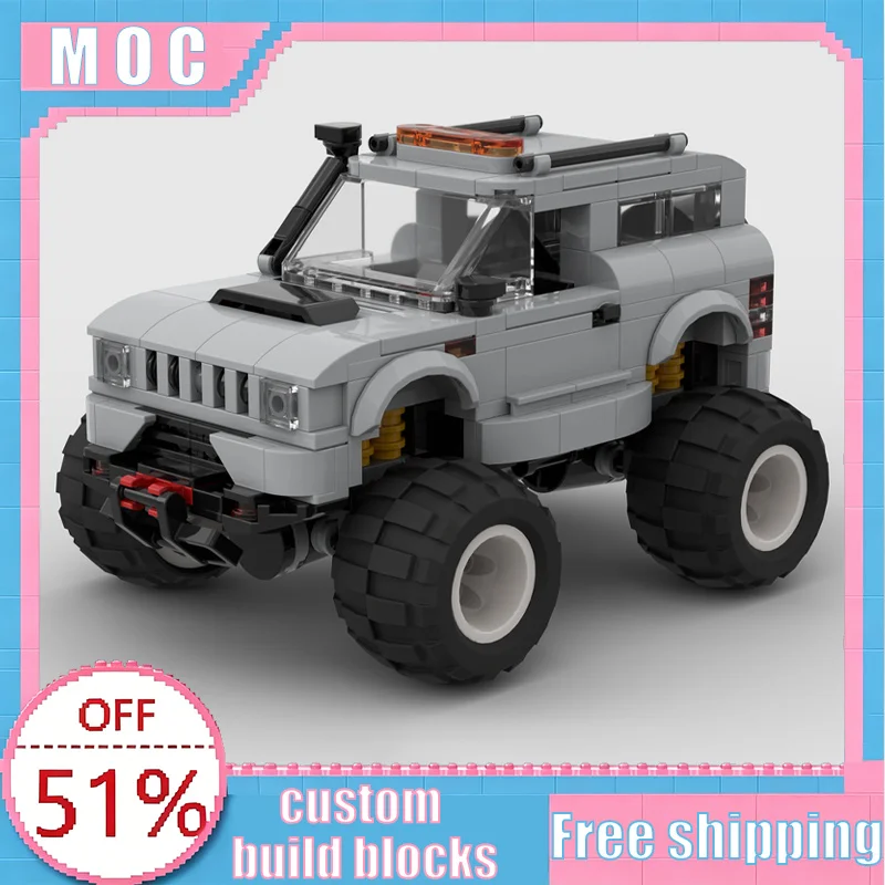 

372 PCS 2016 Suzuki Custom Off Road Vehicle MOC Car Model DIY Assembly Building Blocks Toy Birthday Gift For Collection Display