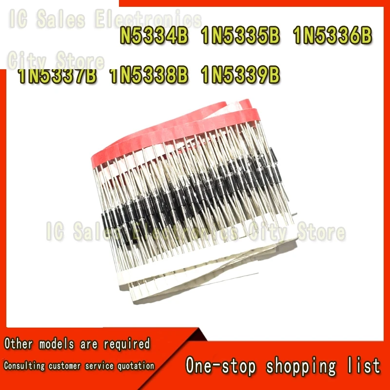 20 Stuks 3.3V 1n5333b 5W Zener Didode Do-15 3.9V 1n5335b 5.1V 1n5338b 180V 1n5386b 190V 1n5387b 200V 1n5388b 12V 1n5349b 1n5359b