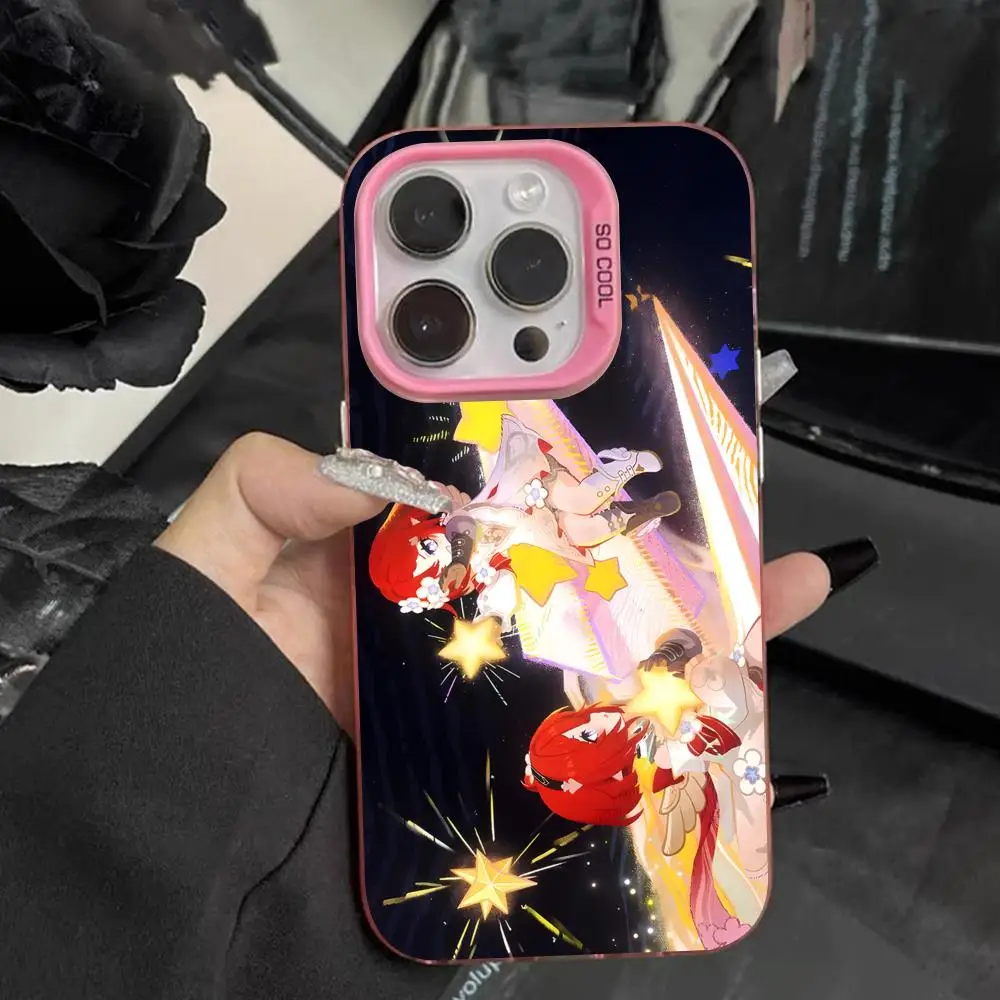 

HSR Tribios Pink Translucent Mobile Phone Case for iPhone 17 16 15 14 13 12 11 X XR XS Air Pro Max Plus Colorful Cover