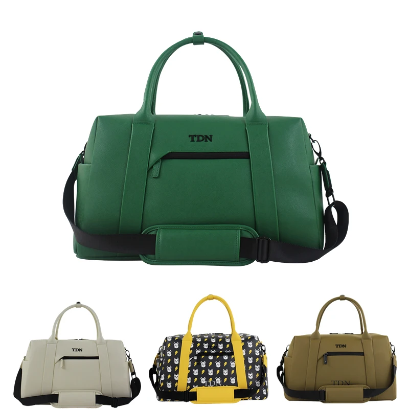 

Golf clothing bag - Large capacity clothing bag with fashionable three-dimensional design, made of synthetic leather, featuring