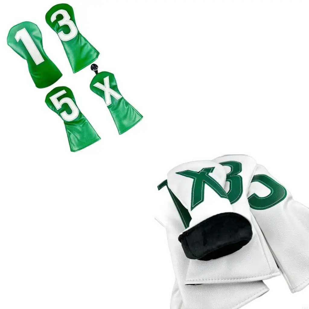 

4PCS PU Golfs Iron Headcover Golfs Club Cup Cover Pultter защитный защитник защитный защитный обложка для водителей гольф