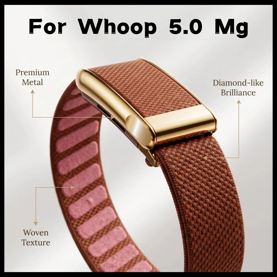 New Elastic Woven Nylon Sport Replacement Wristband For Whoop 5.0/MG Adjustable Fitness Tracker Watch Strap Accessories
