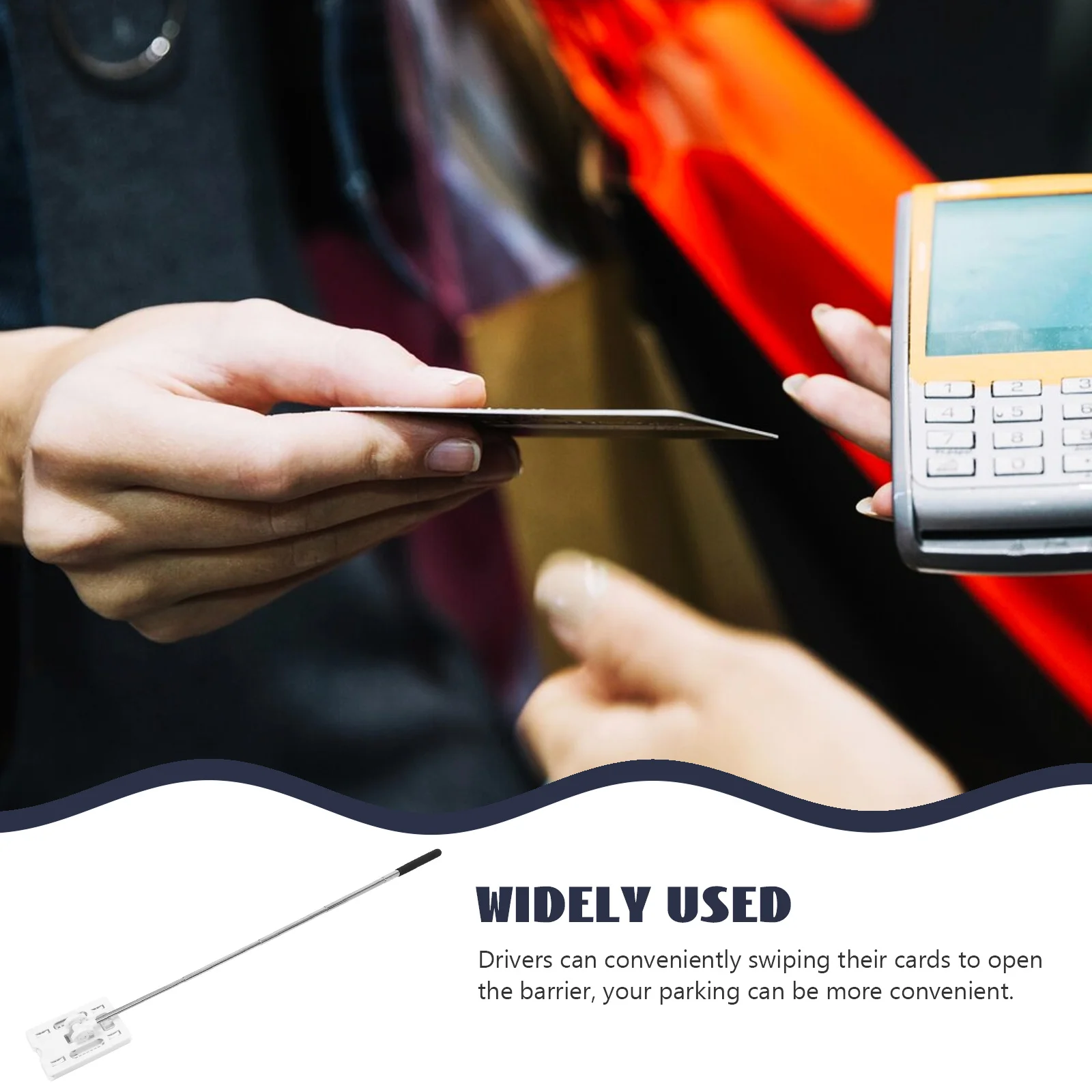 Car Parking Payment Rod Automotive Payment Card Holder Car Parking Swiping Rod Toll Pass Holder Garage Access Card Toll Stick