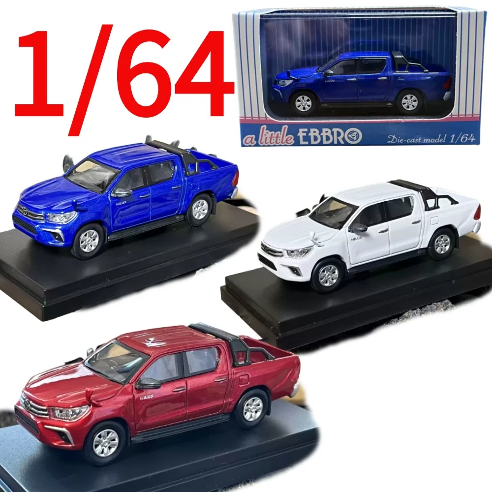 EBBRO Diecast 1/64 Scale Toyota Hilux Pickup Car Model Alloy Toyota Hilux Off-road Vehicle Play Vehicle Model Collected Display