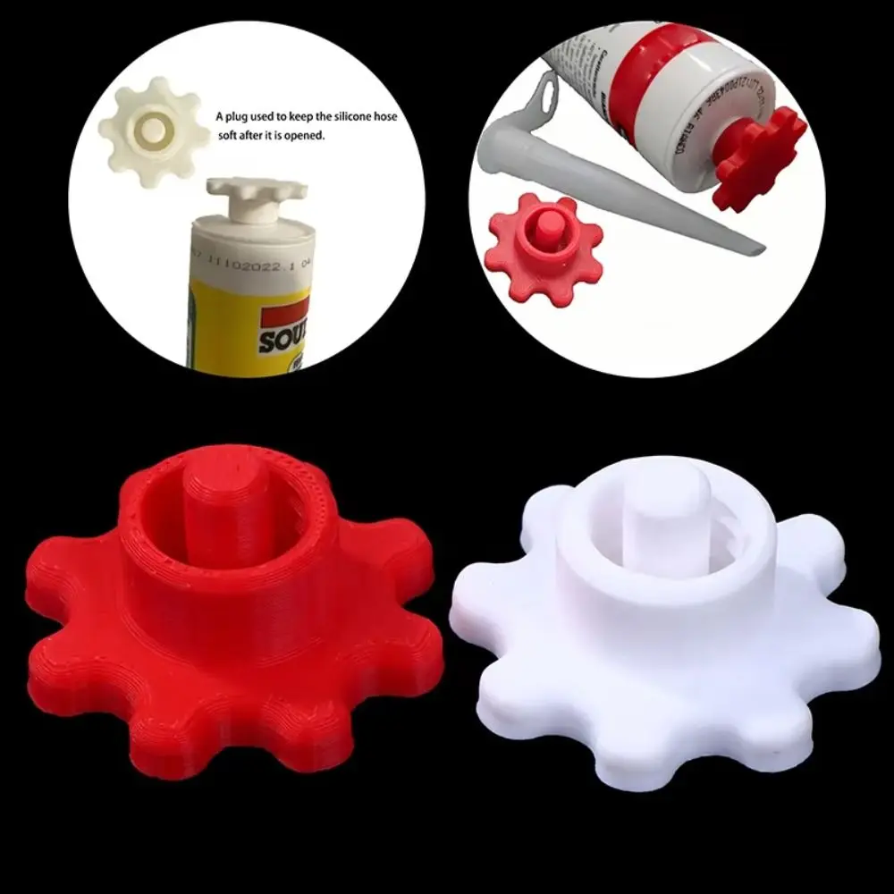 

Flexible Silicone Tube Cap Gear-Style Easy-to-Use Silicone Tubing Accessories White Red Tube Caps