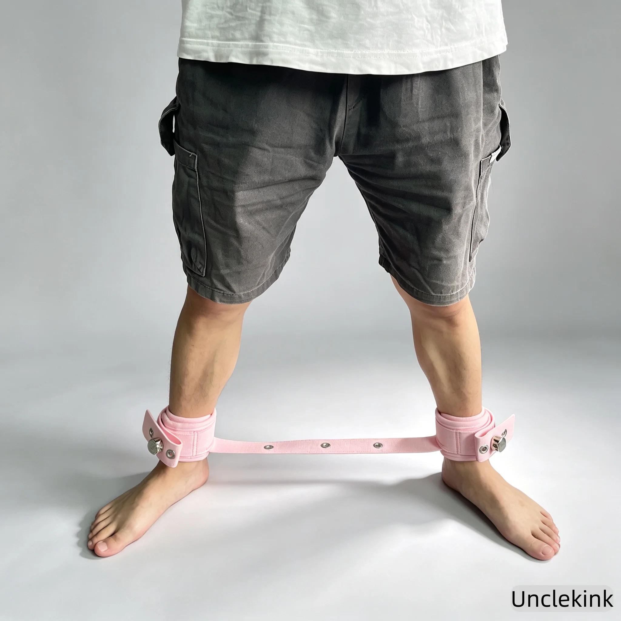 Pink Cotton Medical Ankle Foot Restraint Strap Magnetic Lock Limb Fixing Belt for Agitated Psychiatric Patient Hospital Nursing