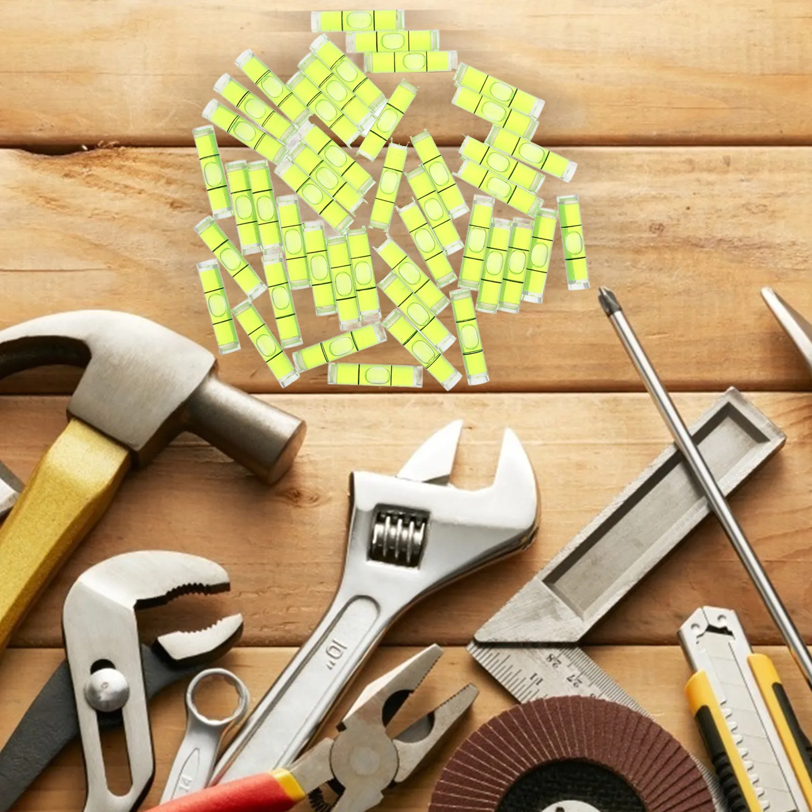 50 قطعة أداة مستوى الفقاعات صغيرة صغيرة مستديرة مستوى الروح للتخييم متنقل مقطورة إطار صور أدوات قياس أفقية