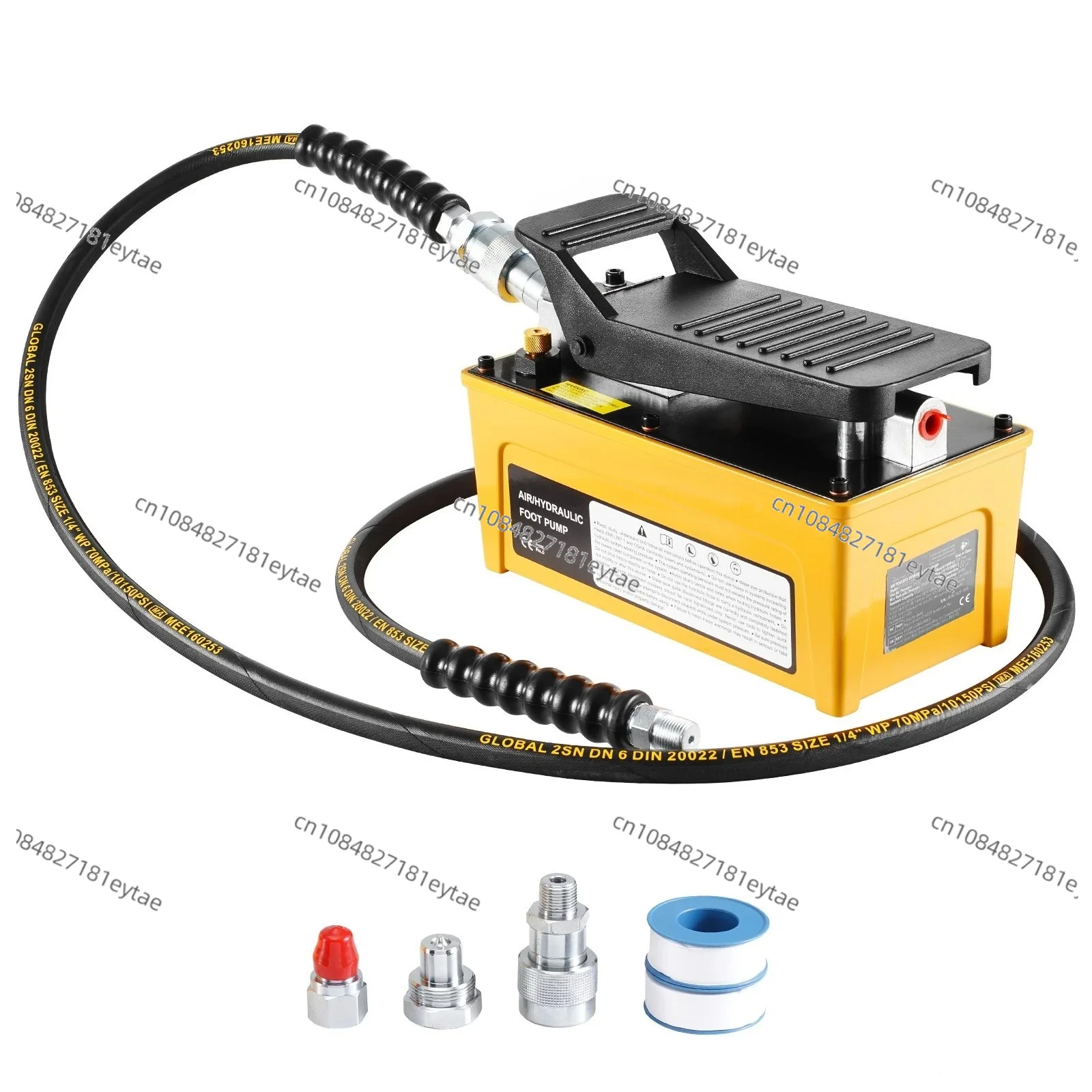 Aluminum Air Hydraulic Pump, 10000PSI Air Actuated Foot Pump for Auto Body Frame Machines & Pulling Post