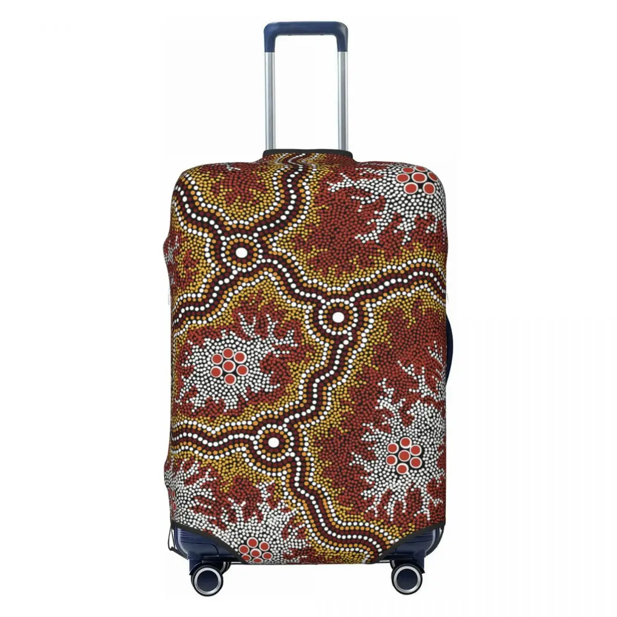 

Cute Mountains Luggage Cover Protector Washable Australian Aboriginal Art Travel Suitcase Covers