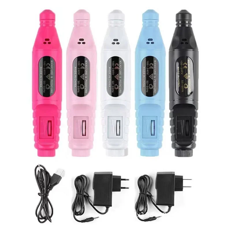 1 ensemble professionnel électrique manucure perceuse à ongles stylo pédicure lime Machine outil de polissage Nail Art soin fraise soins des ongles
