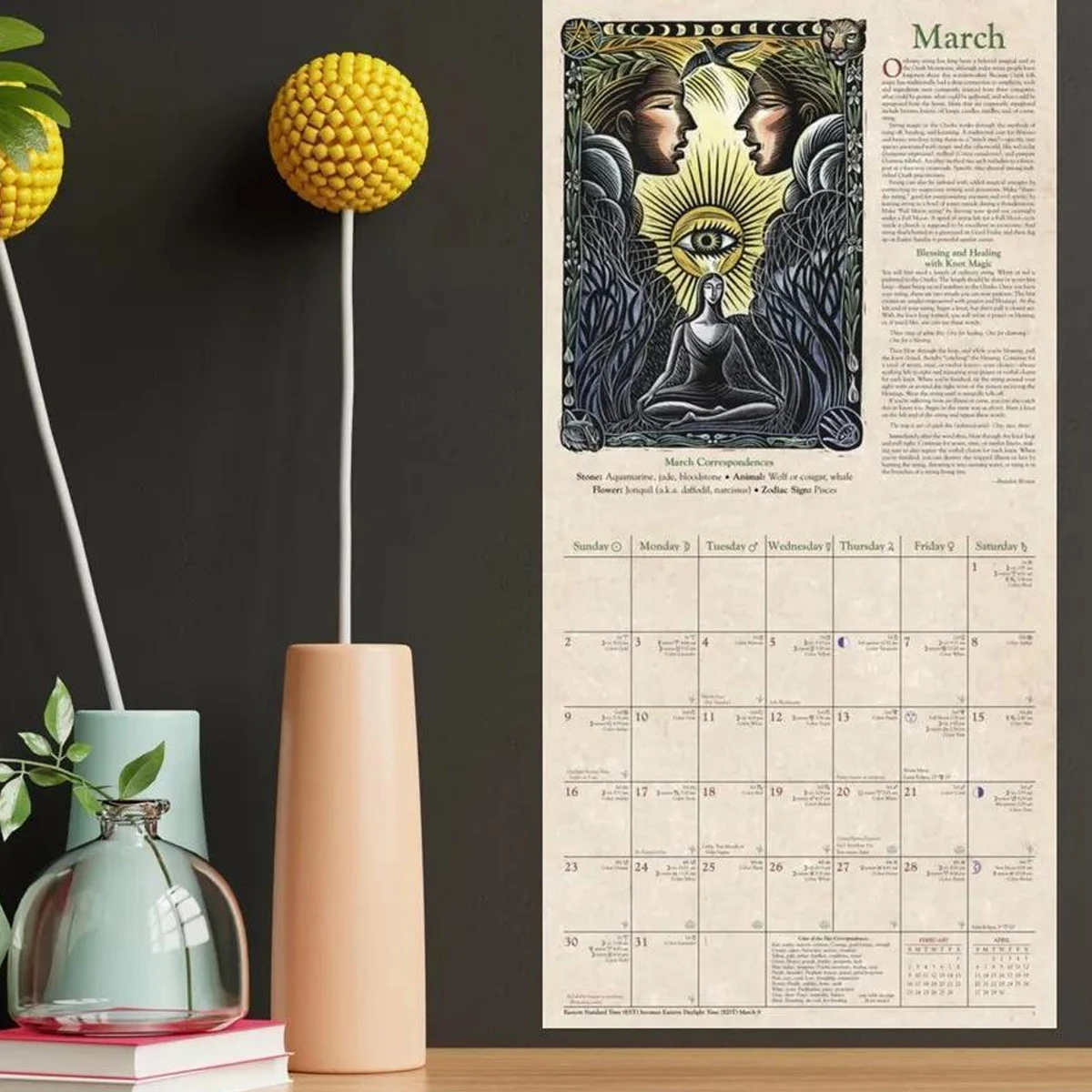 

Книга-календарь на тему ведьмы, креативное растение ведьмы, художественное украшение, подарок для семьи, друзей, домашний настенный праздничный декор