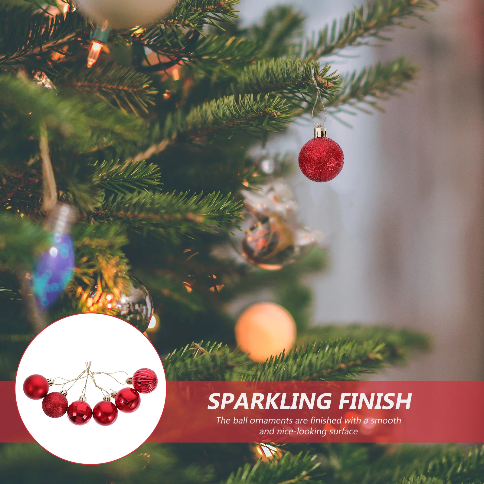 

36 Pcs Christmas Tree Decoration Balls Decorations Hanging Ornaments Decorative Pendants for Pvc Holiday Outdoor