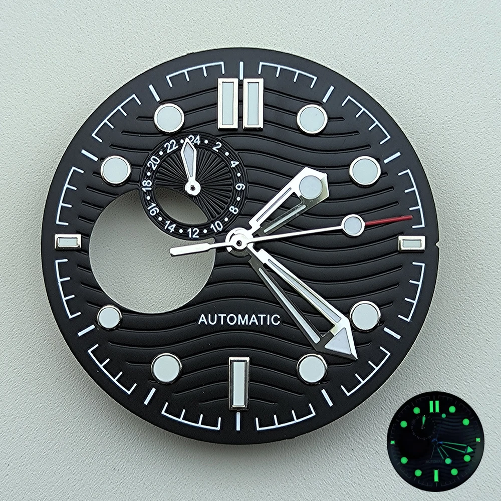 Logos Using Movement NH39 watch dial 31mm hollow dial men's watch accessories customized ...