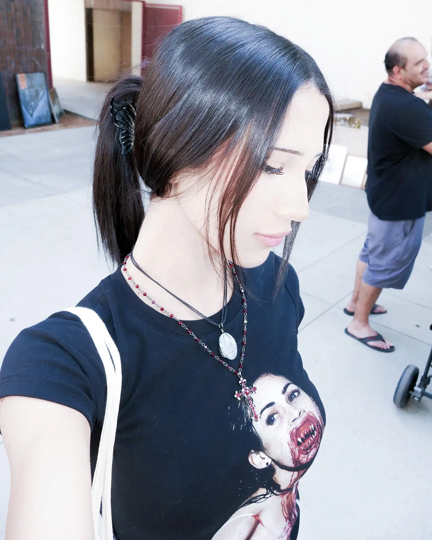Gothic Graphic print crop Top Harajuku basic top women t-shirt streetwear Punk scary y2k tee vintage emo Cheap wholesale clothes