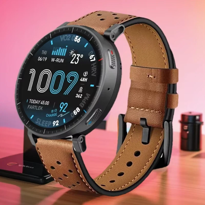 20mm 22mm Lederarmband für Amazfit Active Max/Active 2/Bip 6 5 3 3Pro Armband Loop Balance 2/GTR 4 42 47mm/GTS 2 3 4mini/NEO