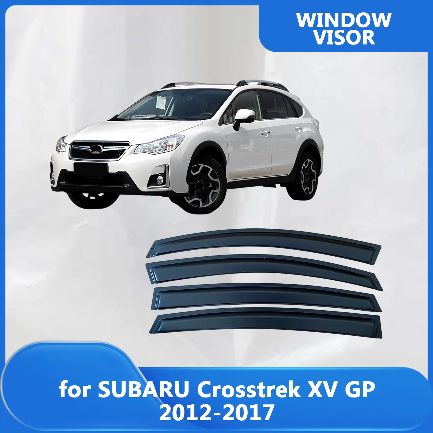 

Weathershield for SUBARU Crosstrek XV GP 2012 2013-2017 Sun Rain Deflector Guard Car Side Window Deflector Out-Channel Tape On