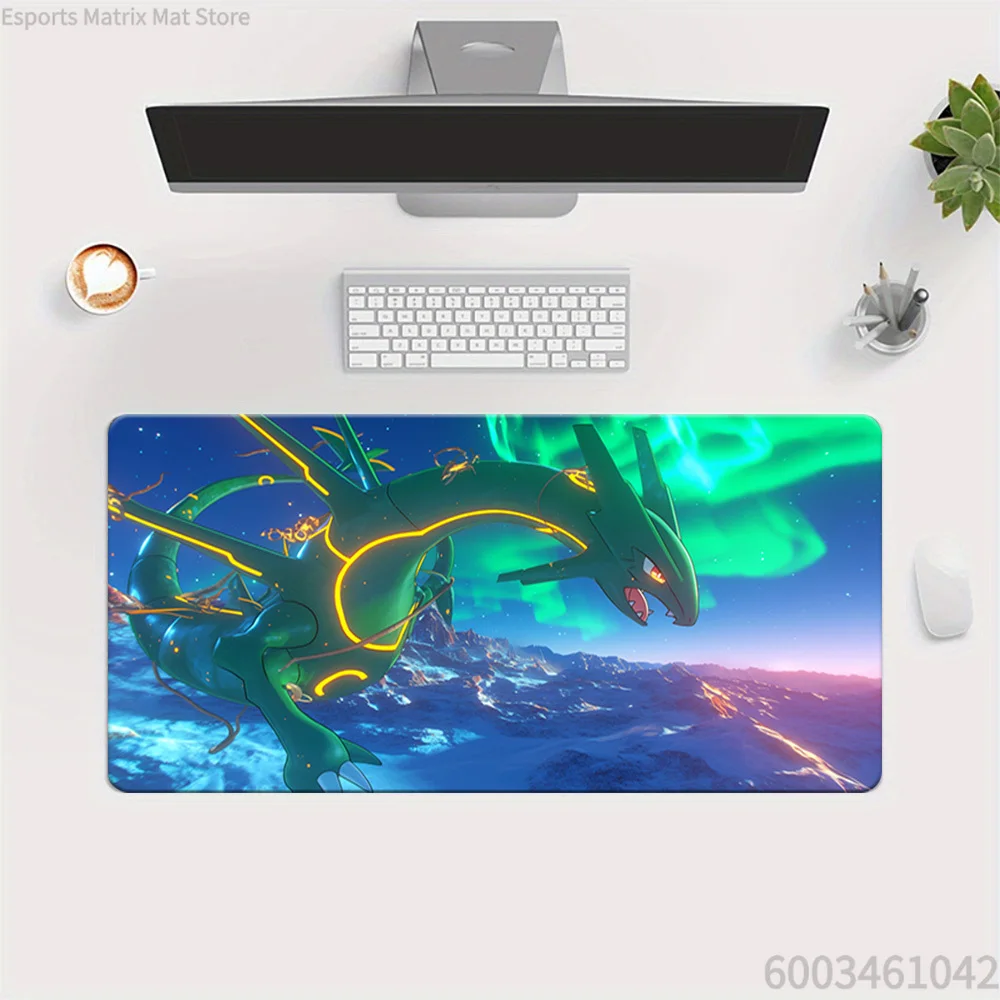 Anime Pokemon Rayquaza Extended Large Gaming Mouse Pad Water