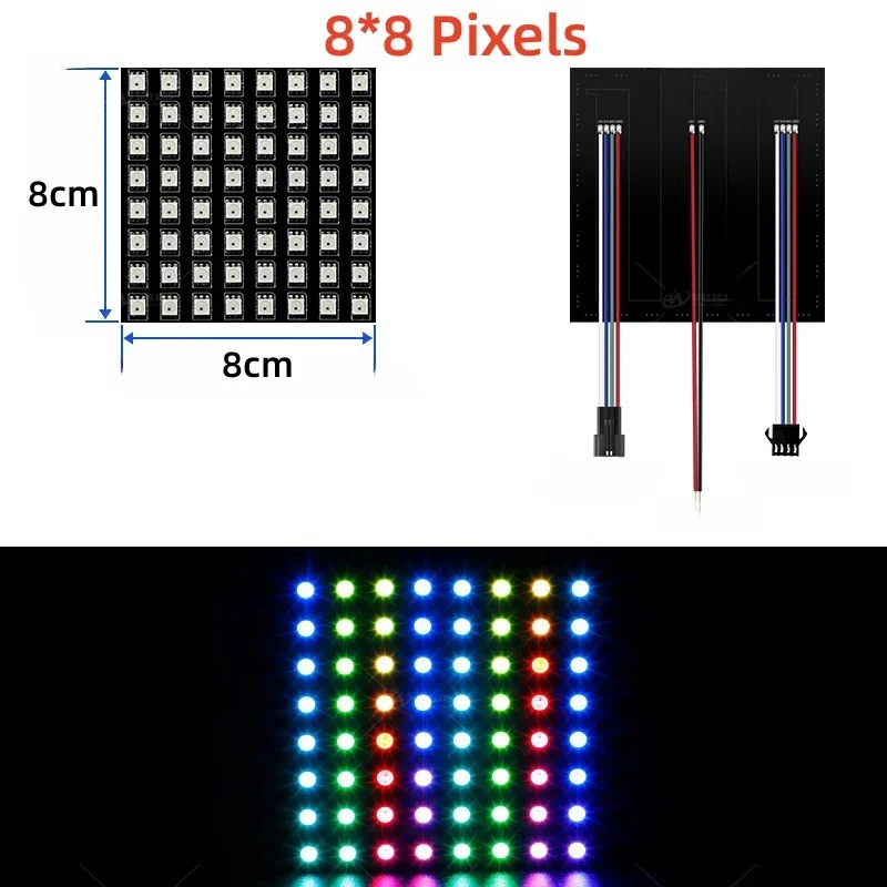 DC12V WS2815 Led Matrix Panel Screen Digital Flexible LED Pixel Dual Signal Individually Addressable Full Color Display Board