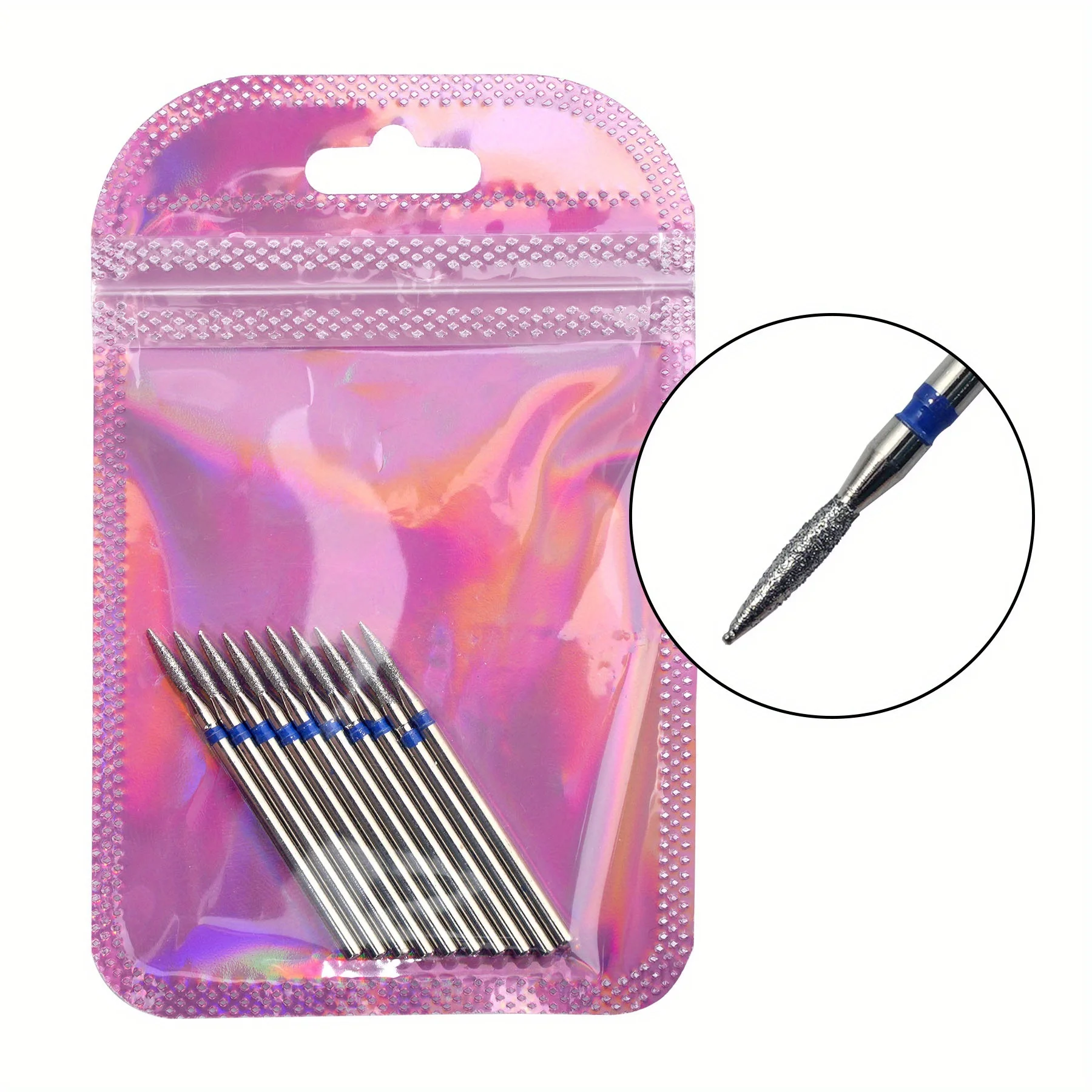 10 pz/set Diamante Sabbia Lime per unghie Trapano Punta per lucidatura per cuticole Testa per molatura per unghie Set manicure elettrico per la rimozione dell'acrilico