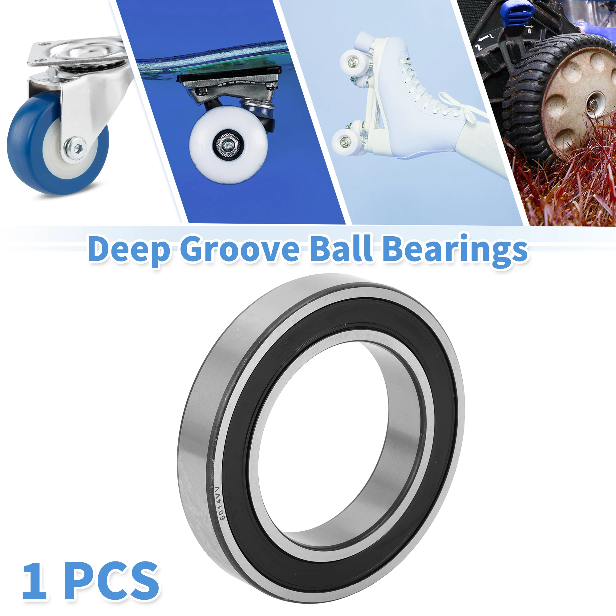 

Motoforti 6014VV Deep Groove Ball Bearings P6 70x110x20mm Lubricated Bearings Double Rubber Seal Scooter Skateboard Wheel