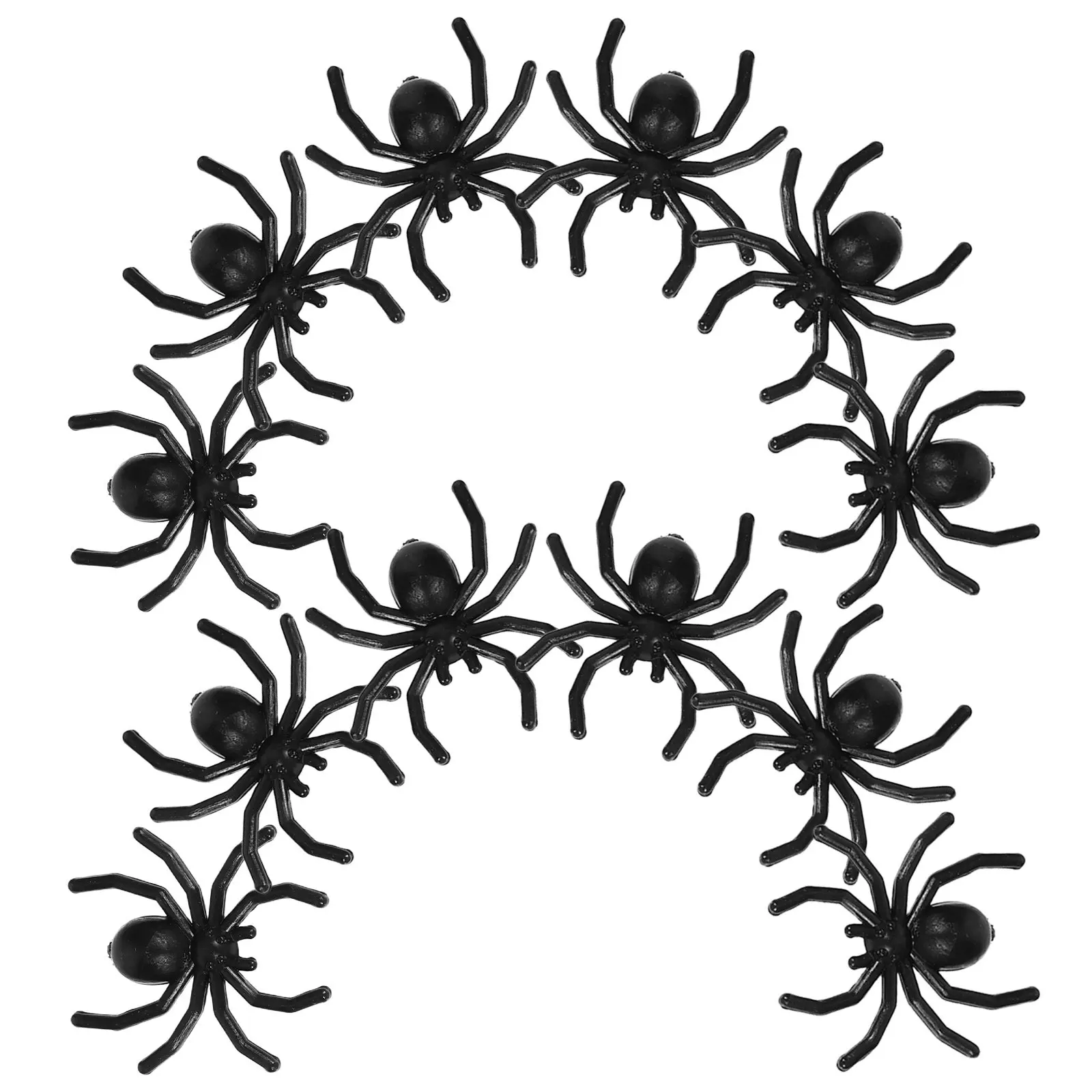 

500Pcs Halloween Realistic Plastic Spiders Mini Fake Creepy Prank Props Scary Decorations Party Haunted House Spider