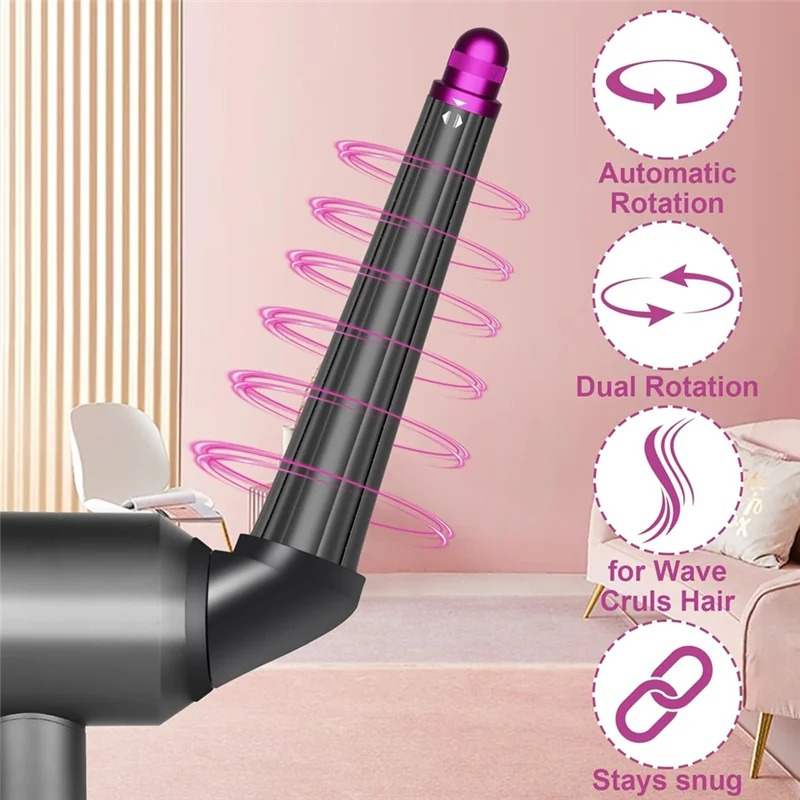 A01V-For Dyson Hair Dryer Attachments Long Barrels Attachment And Adaptor Supersonic Attachments Purple