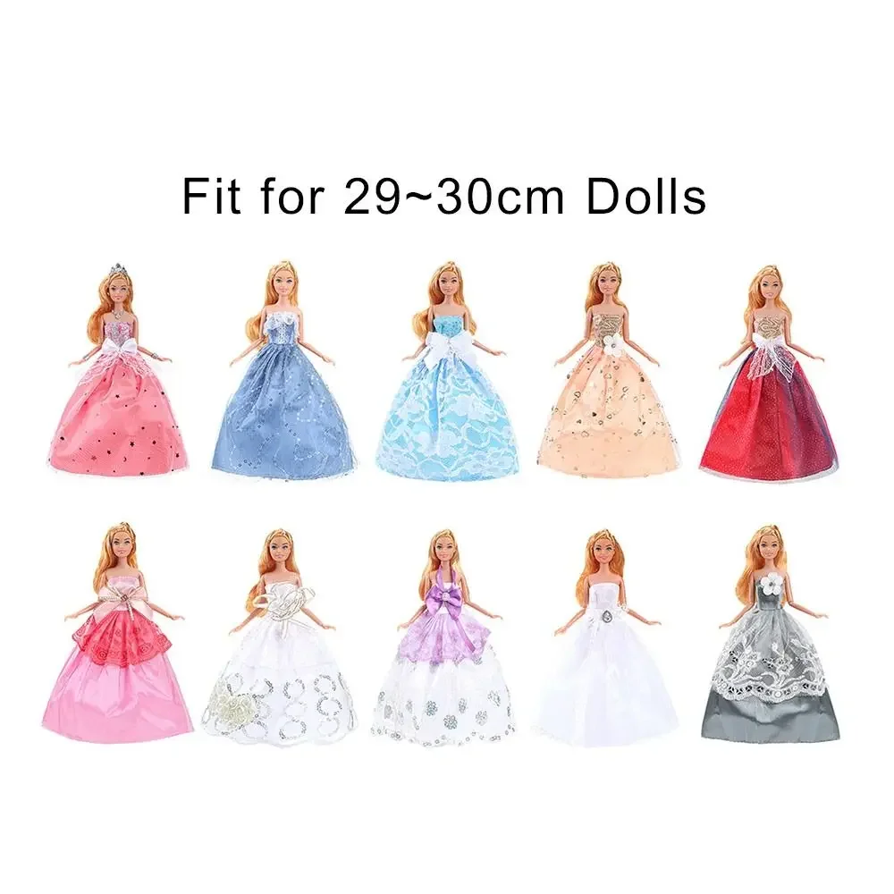 Mais novo vestido de casamento boneca moda casual wear menina traje roupas boneca vestidos florais para 30cm boneca acessórios presente da menina brinquedos