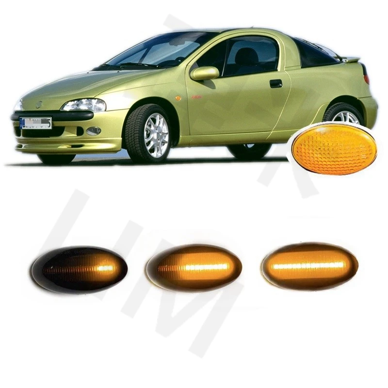 for Opel Vauxhall Tigra A S93 1994 1995 1996 1997 1998 1999 2000 Dynamic LED Indicator Side Marker Signal