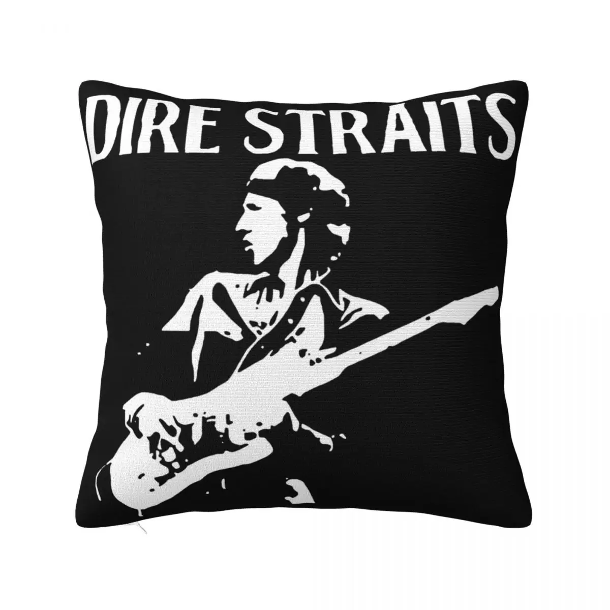 T Summer Cotton Mens Short Mens Dire Straits Band Symbol Fashion Round Onec Creative Design Funny Top Pillow Case