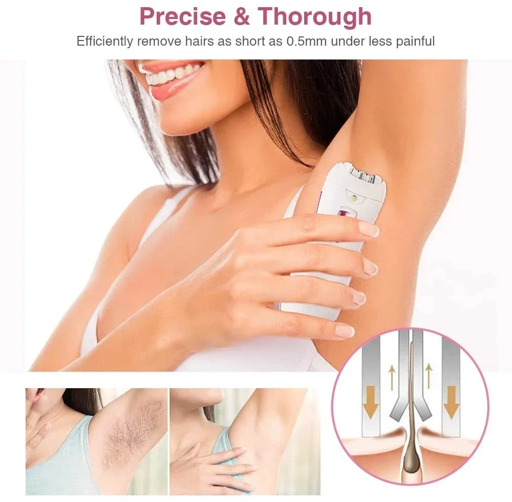 Rechargable Female Epilator Women Shaver Hair Removal Electric Lady Shaving Trimmer Bikini Depilatory Leg Body Depilador