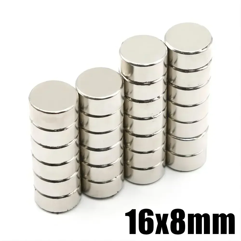 N35 16x8 16x10 Magnet Super Round Strong Neodymium Magnets Motor Nickle Search Magnetic Rare Earth  Fridge DIY Powerful Disc