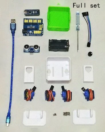아두이노 로봇 DIY 키트용 3D 오토 로봇 쉘, 오픈 소스 장애물 회피, 인류 나노 프로그래밍 가능 로봇 스타터 SG90 서보