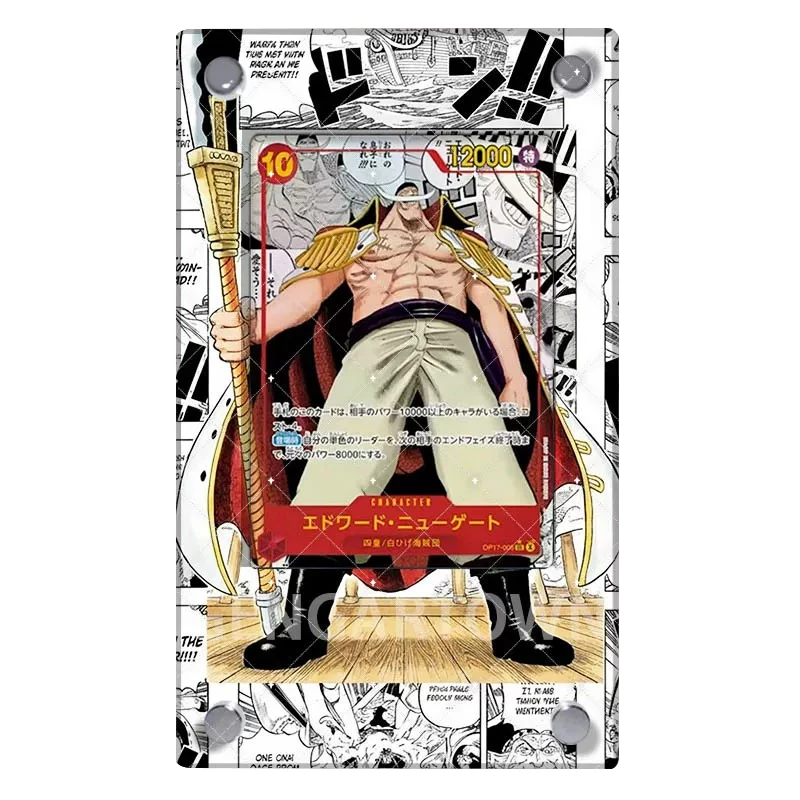 One Piece Monkey D. Luffy Card Display Stand Anime Game Hancock UTA Perospero White Beard Collection Card Photo Frame Gift view 4
