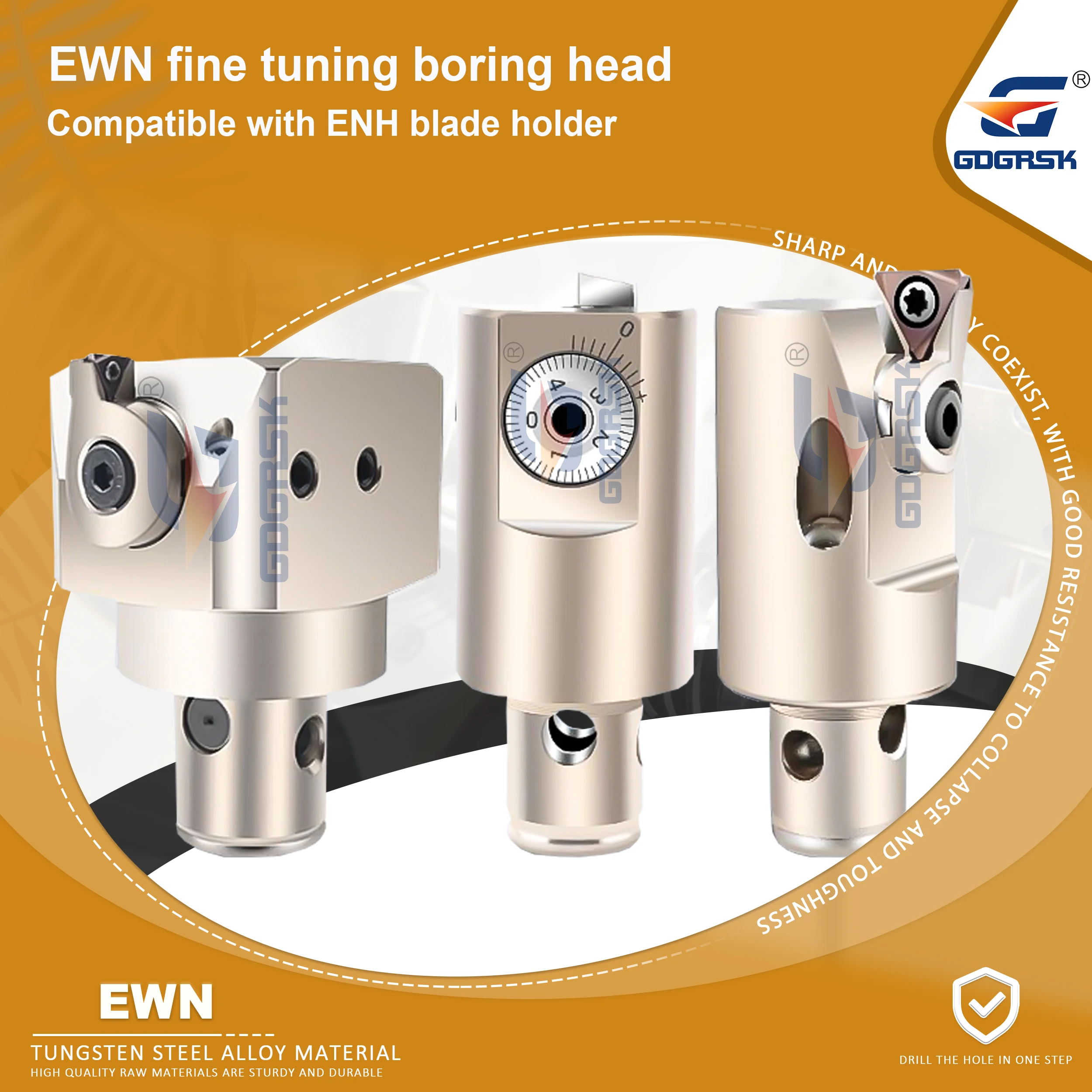 

EWN Precision Boring Tool Head Adjustable Boring Head ENH CNC Lathe Blade Holder TPGH/TCGT CNC Machining Center Hard Alloy Blade