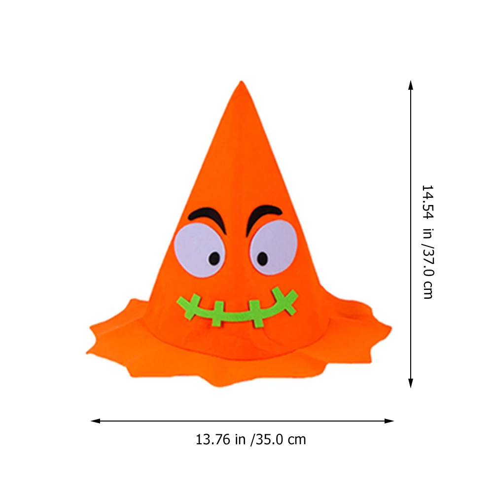 

6 Pcs Prom Pumpkin Hat Child Orange Halloween Non-woven Fabric Knitted Hats Costume Party Props