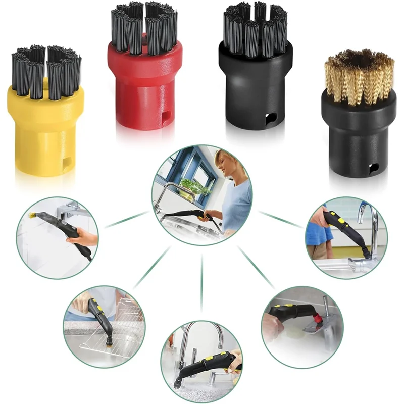 A84G-Steam Cleaner Round Brush Power Nozzle Head O Ring Mop Rag For Karcher SC1/SC2/SC3/SC4/SC5 Steam Cleaner Parts