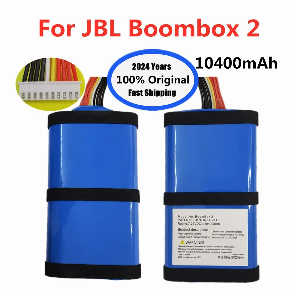 

2024 Years New 10400mAh Original Speaker Battery For JBL Boombox 2 Boombox2 Bluetooth Loudspeake Replacement Bateria Battery