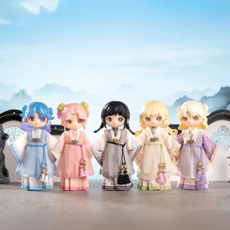 

Ancient-Style Bijia Hanfu Handcrafted Movable Bjd Doll With 12-Point Joints Differently Colored Children'S Dolls Clothing Toy