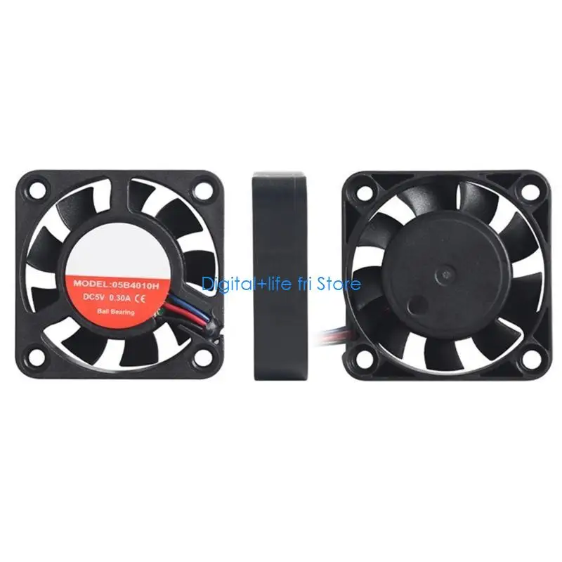 

E06D Replacement Bearing Coolers Fan 40x40x10mm 5V 3 Wire for MK4/XL 3D Printer