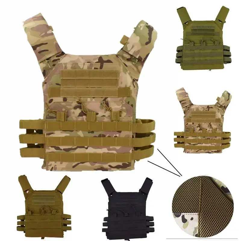 Military Molle Plate Carrier Magazine 600D Hunting Security Outdoor Vest Airsoft Paintball CS  Protective Lightweight Vest