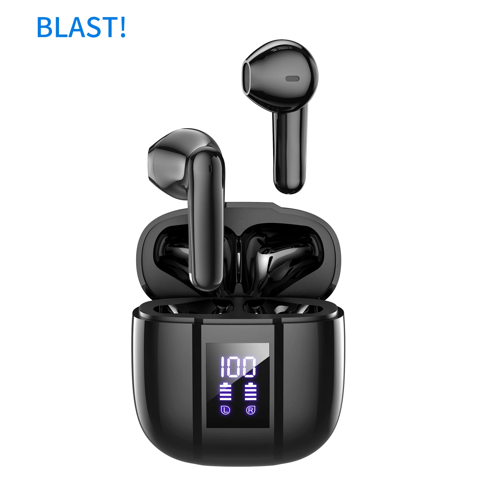 New BLAST! I50 ENC Earphones Type-C Environmental Noise Cancellation Bluetooth 5.3 Sports Earburds LED Digital Display headset
