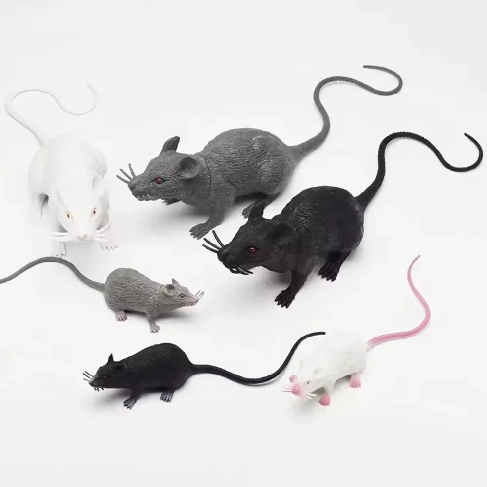 Simulation Lifelike Small Rat Fake Mouse Model Prop Halloween Gift Toy Party Decoration Practical Jokes Novetly Funny Toys