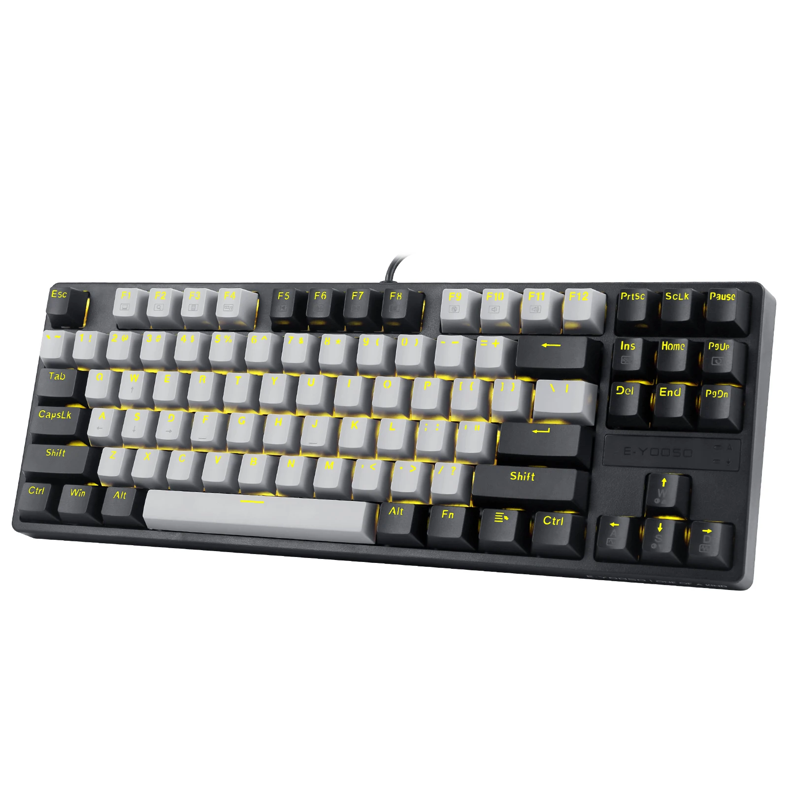 

E-YOOSO Z-87 Mechanical Gaming Keyboard 87 Key LED Backlit Wired with Anti-Dust Proof Switches Tenkeyness for Windows PC