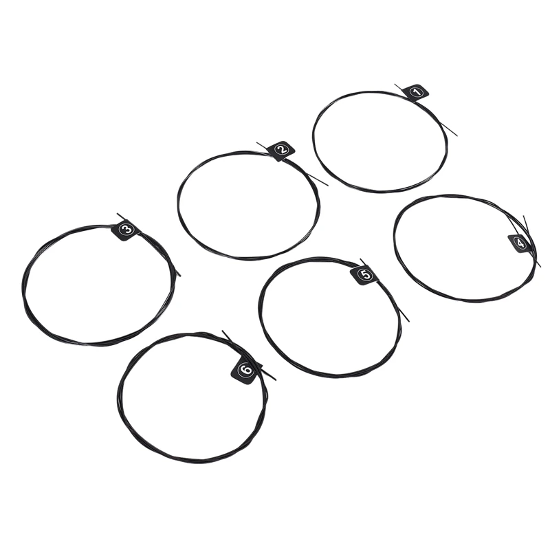 Orphee 6Pcs/Set NX35-C Full Set Black Nylon Classical Guitar Strings Hard Tension 0.028 - 0.045 Inch