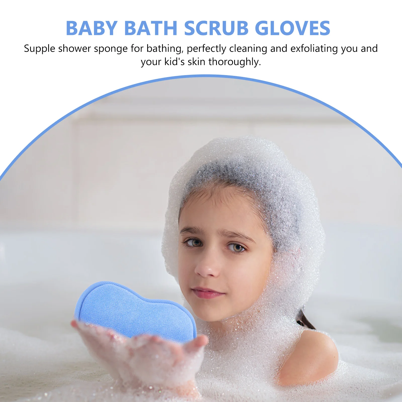 

4Pcs Adorable PlantFiber Bath Sponges Kids Shower Scrubber Sponge Exfoliating Body Wash Cleaning Supplies