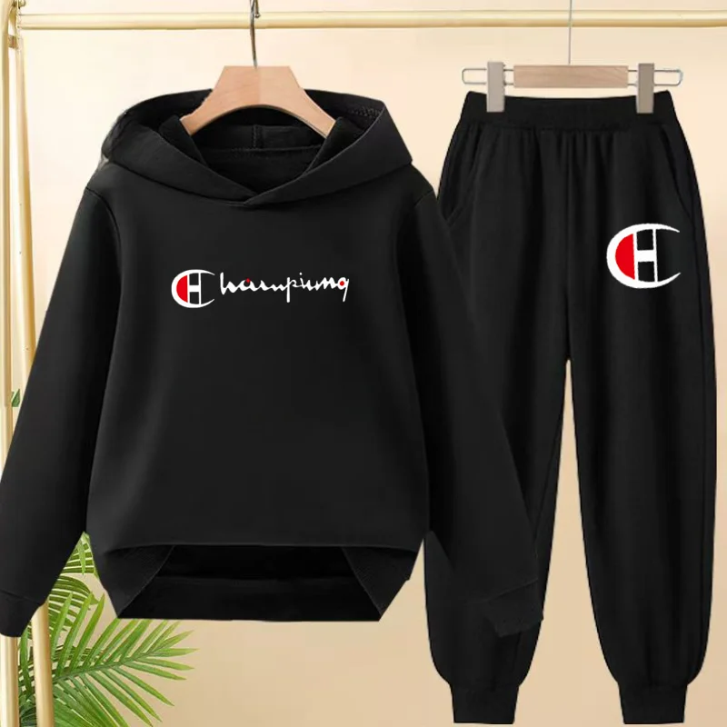 New Autumn and Winter Clothing,boys and Girls Aged3to13,sportswear Sets,casual Long Pants,hooded Sweatshirts and Sports Uniforms